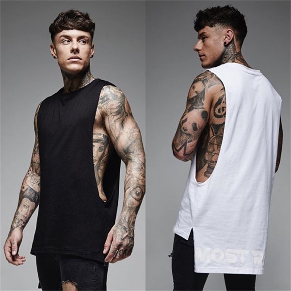 Men Basic Sleeveless Round Neck Solid Color Vest