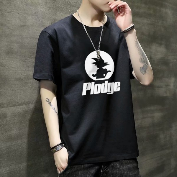 Men Casual Letter-Printed Short-Sleeve T-Shirt