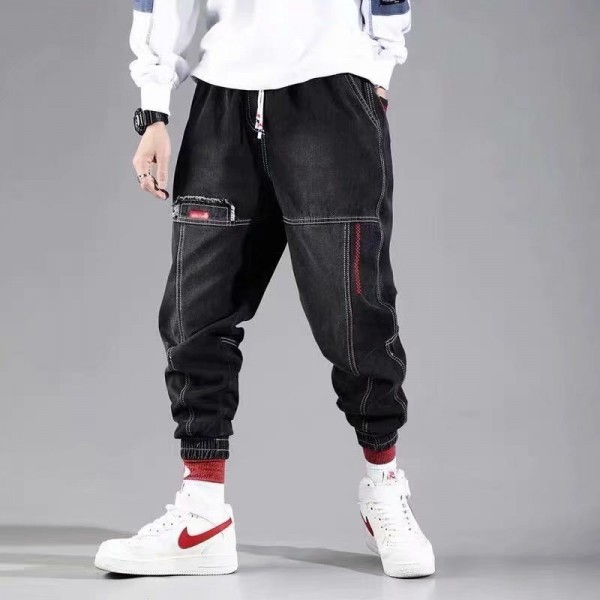 Men Autumn Winter Fashion Casual Plus Size Jogger Jeans