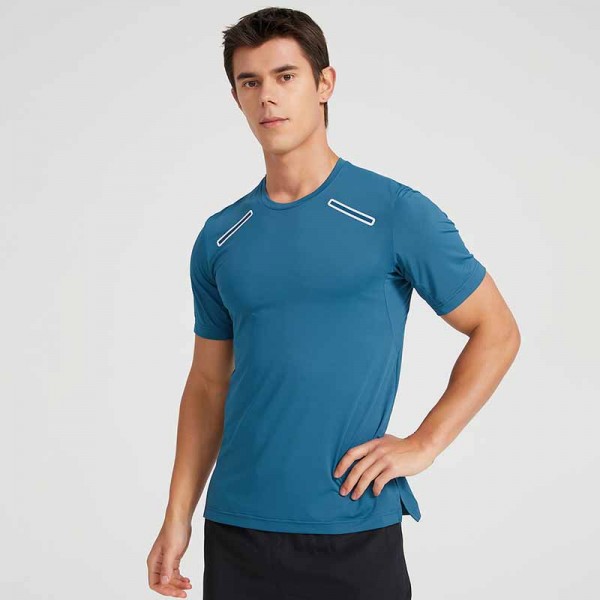 Men Casual Athleisure Basic Ice Silk Short Sleeve ...